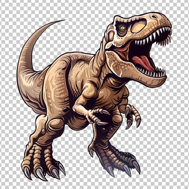 PSD cute tyrannosaurus dinosaur isolated