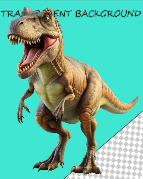 PSD cute tyrannosaurus dinosaur isolated