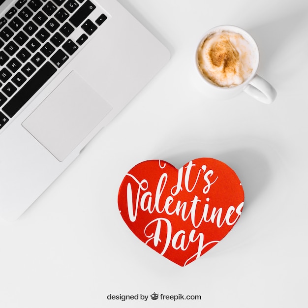 PSD cute valentine mockup