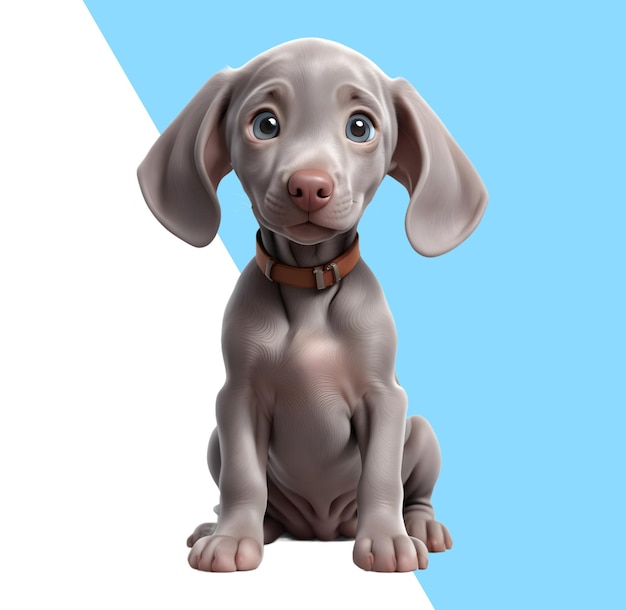 PSD cute weimaraner puppy