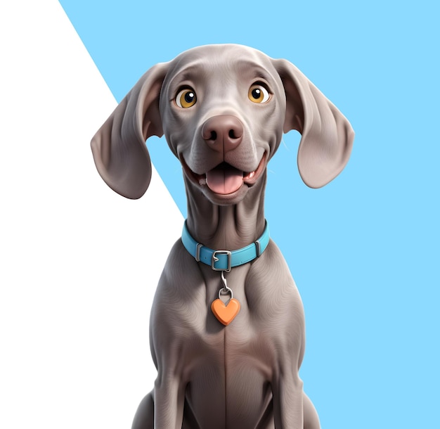 PSD cute weimaraner puppy