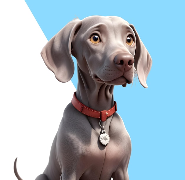 PSD cute weimaraner puppy