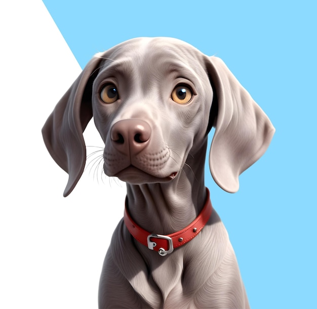 PSD cute weimaraner puppy