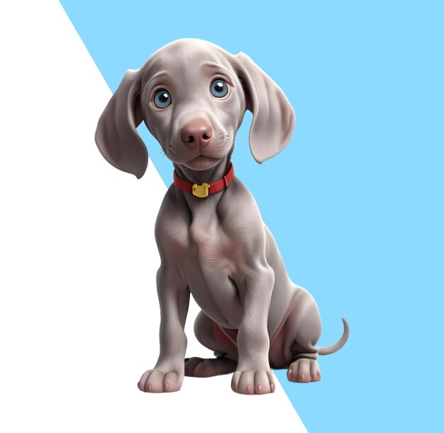 PSD cute weimaraner puppy