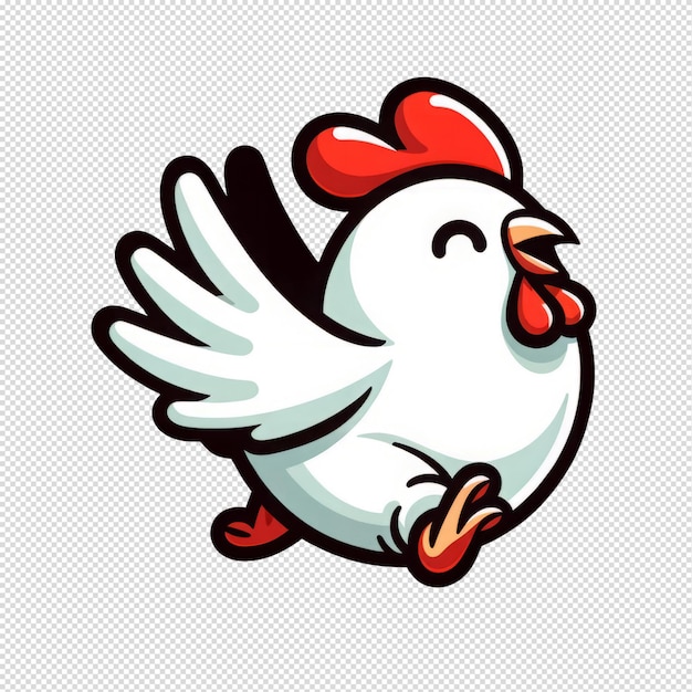 PSD cute white chicken