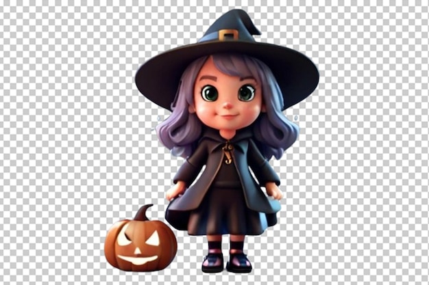 PSD cute witch 3dcartoon style