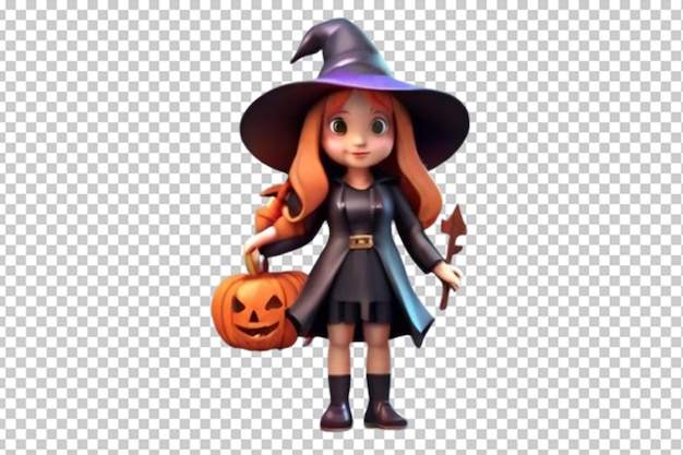 PSD cute witch 3dcartoon style