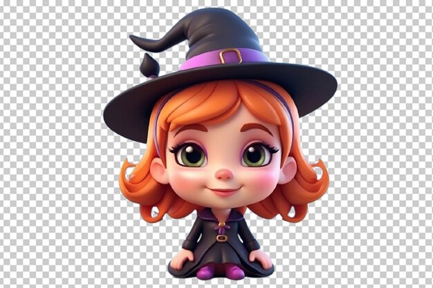 Cute witch 3dcartoon style