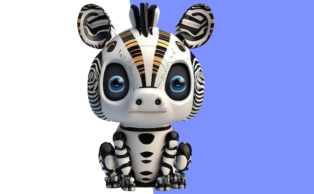 Robot zebra carino