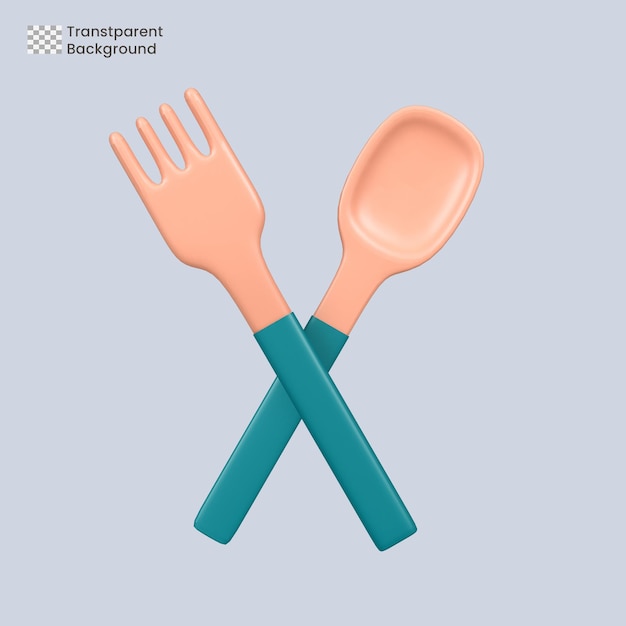 PSD cutlery 3d icon