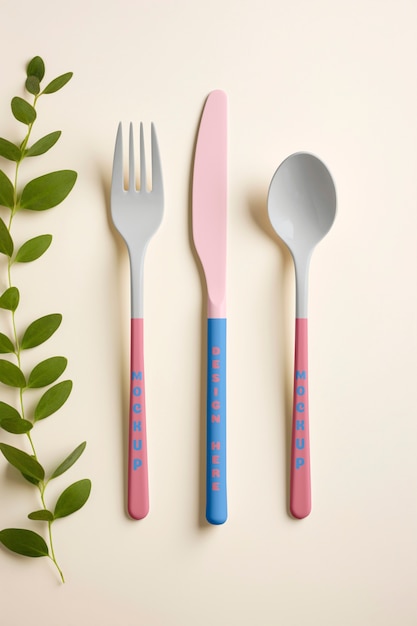 Cutlery box mockup design