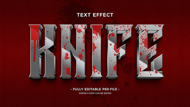 PSD cutlery  text effect