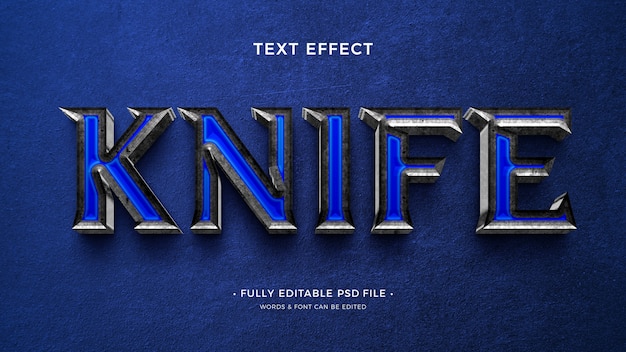 PSD cutlery  text effect