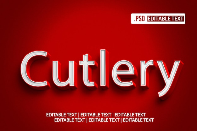 Cutlery text style effect