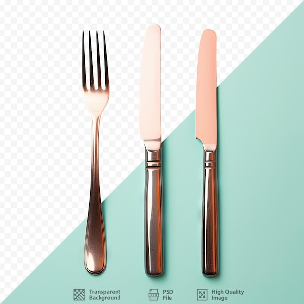 PSD cutlery on transparent background