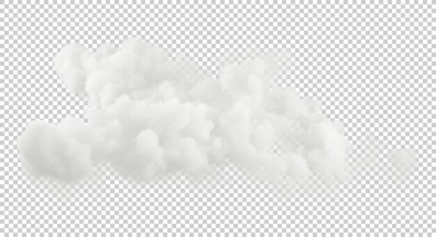 Cutout soft clouds landscaped smooth effect 3d rendering