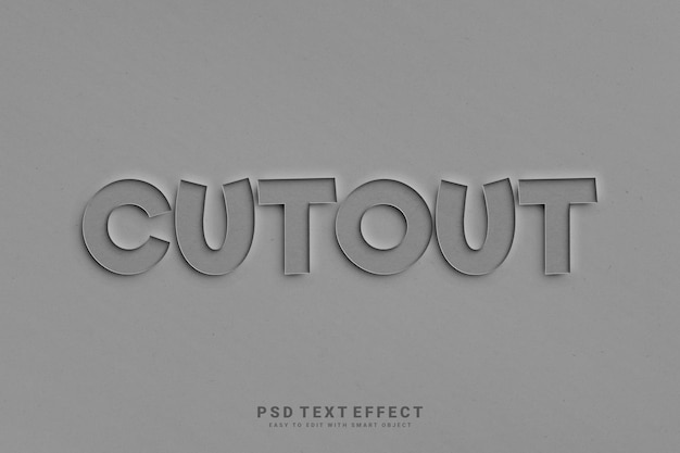 cutout text effect