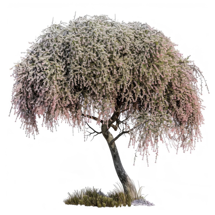PSD cutout tree salix integra hakuro_nishiki with transparent background