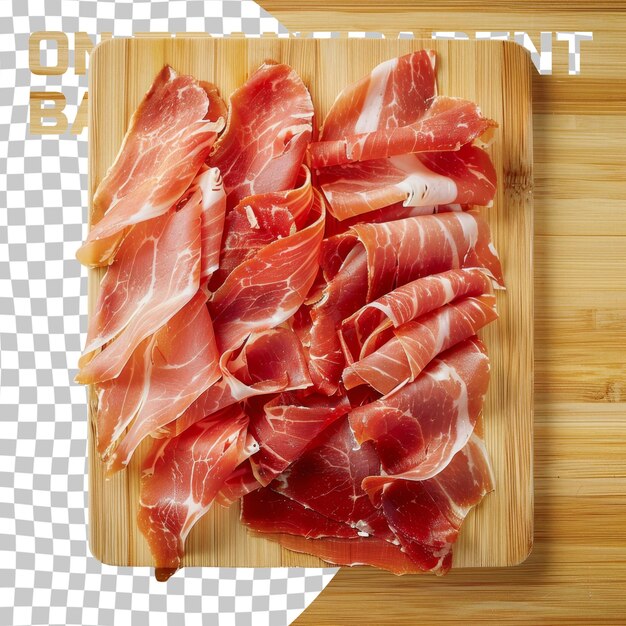 베이컨 한 어리 를 가진 절단 보드