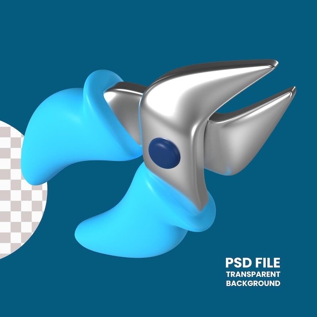 PSD cutting pliers 3d イラストアイコン