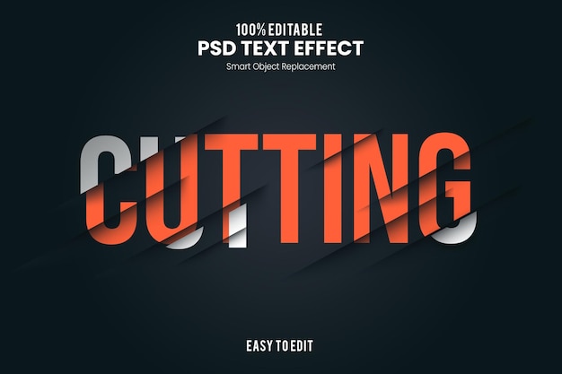 PSD Эффект cuttingtext