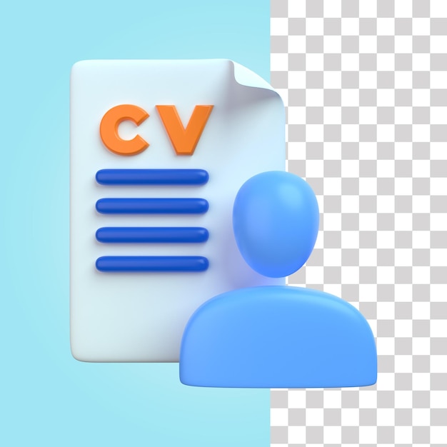 PSD cv 3d 아이콘