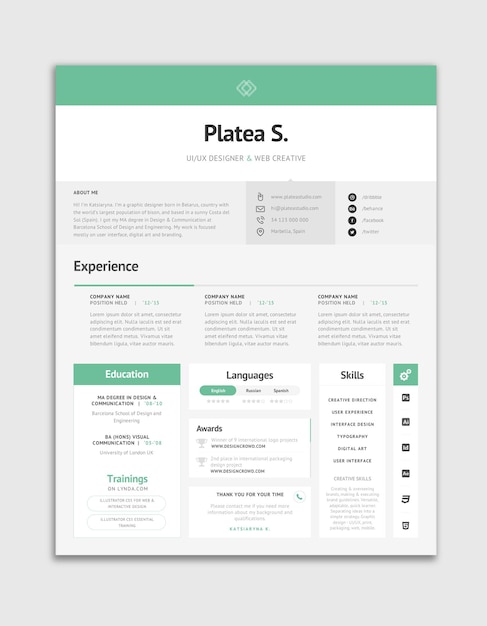 cv design psd