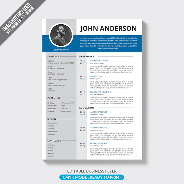 PSD cv mockup