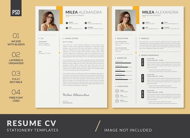 CV Resume and Cover Letter Templates