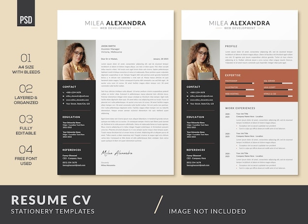 PSD cv resume design templates