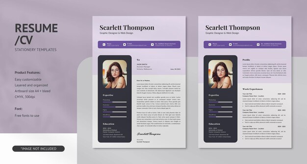 CV Resume PSD Design Templates