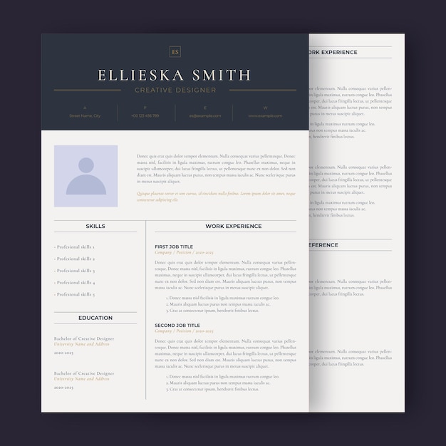 CV and resume template design