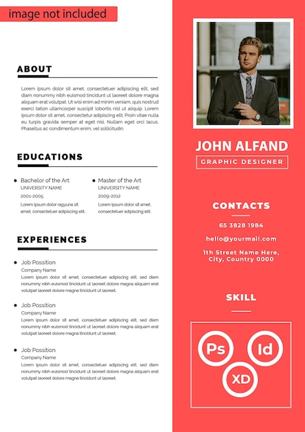 PSD cv template design 2