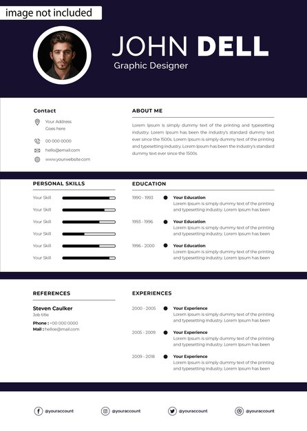 PSD cv template design 30