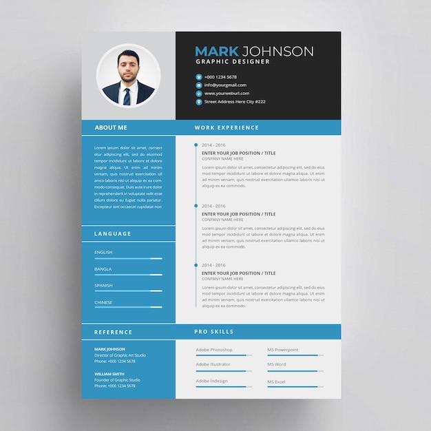 PSD cv template resume