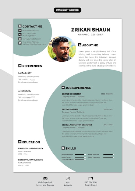 PSD cv template style