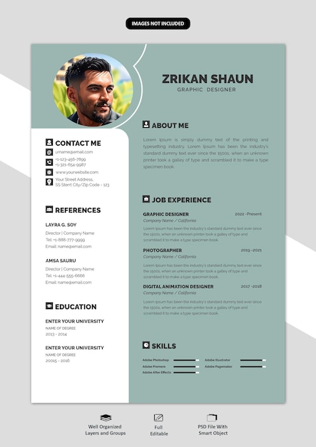 шаблон стиля cv