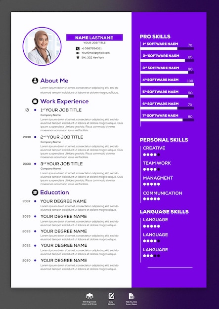 Cvresume new template psd