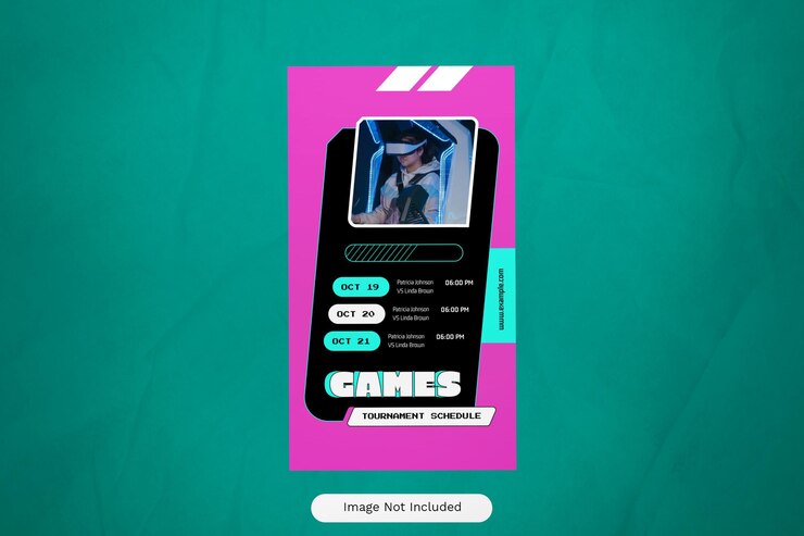 PSD cyan pink y2k video games brand instagram story 03