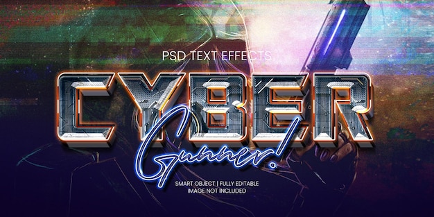 Cyber gunner text effect