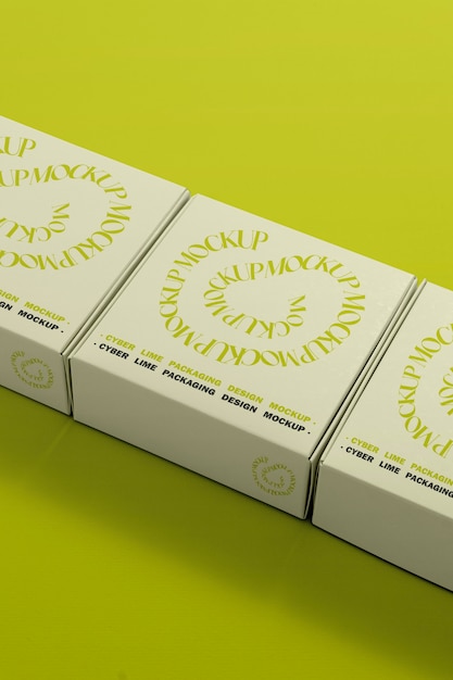 PSD cyber lime box carton packaging