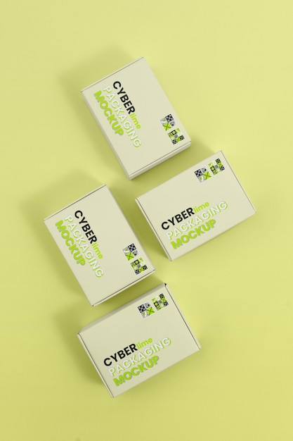 PSD cyber lime box carton packaging