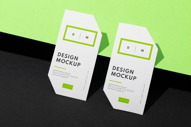 PSD cyber lime stationery mockup