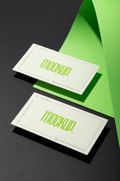 PSD cyber lime stationery mockup