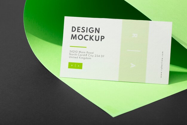 Cyber lime stationery mockup