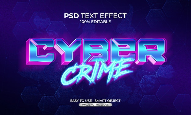 Cyber misdaad tekst effect