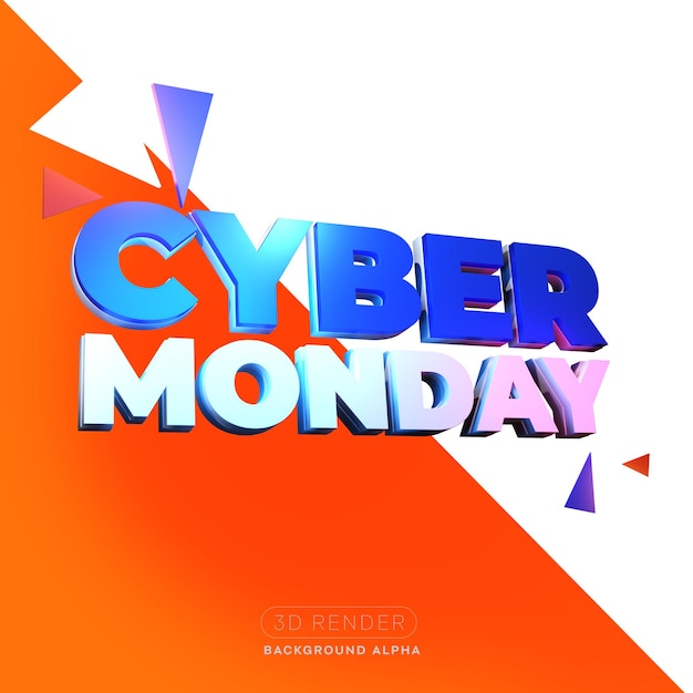 Cyber monday 3d texto