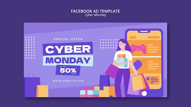 PSD cyber monday design template