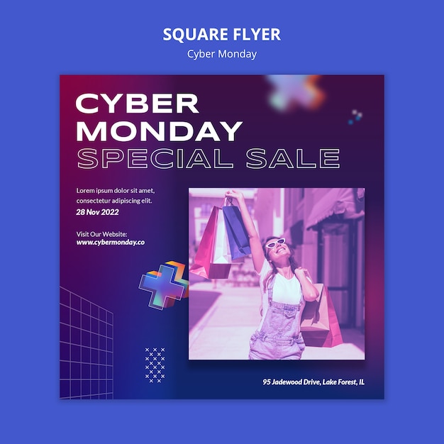 Cyber monday design template