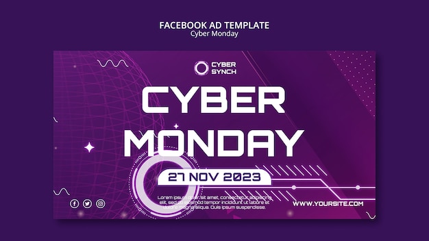 modello di Facebook per il Cyber Monday